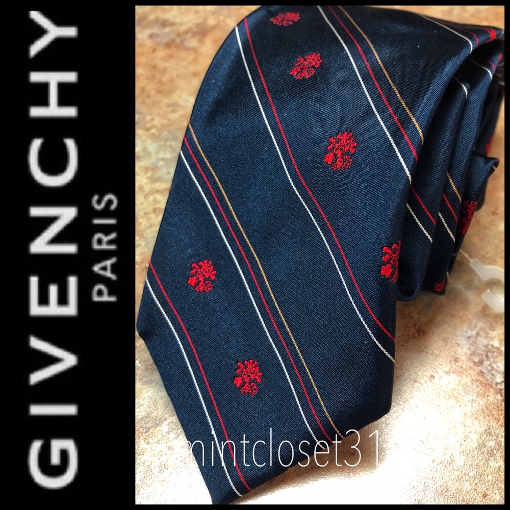 🆕 Givenchy Italy Silk Tie - Picture 7 of 10